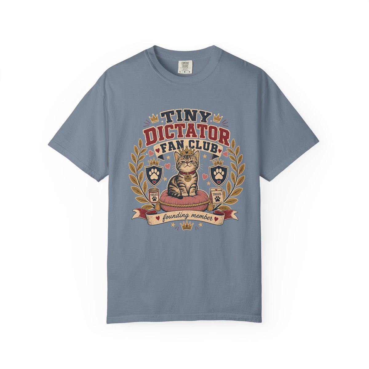 Tiny Dictator Fan Club T-Shirt — Cute Cat Political Humor Tee