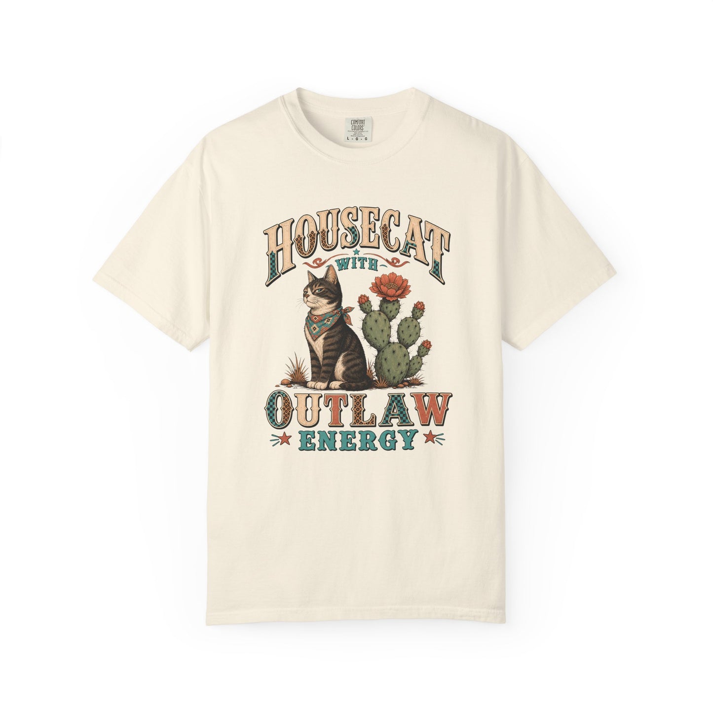 Housecat with Outlaw Energy T-Shirt