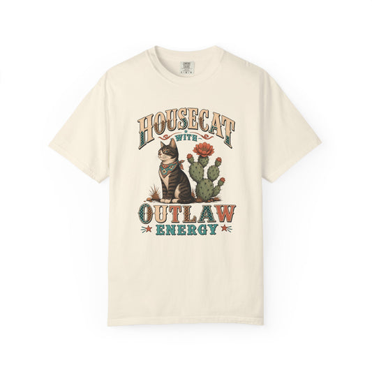 Housecat with Outlaw Energy T-Shirt