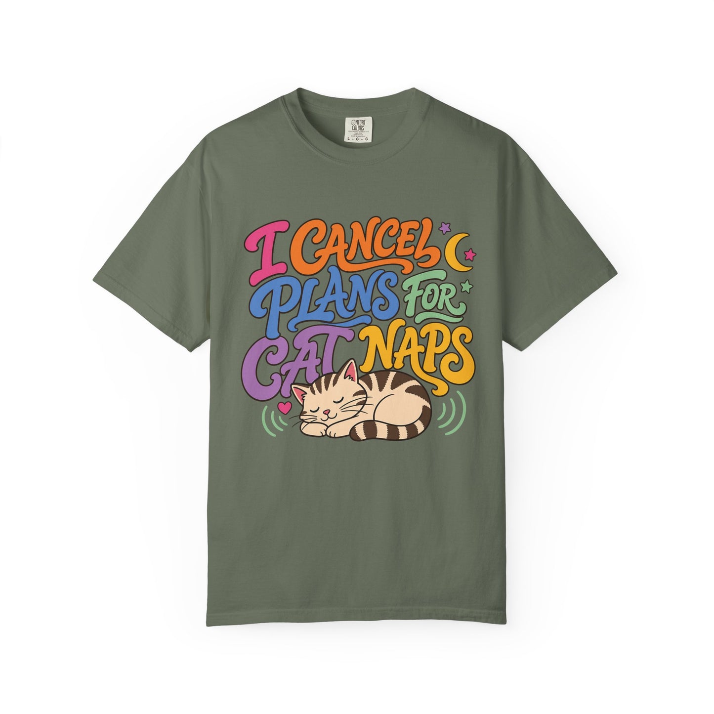 Cat Nap T-Shirt — “I Cancel Plans for Cat Naps” Cute Retro Graphic Tee
