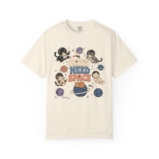 Cats Need Space T-Shirt — Cute Retro Space Cat Graphic Tee