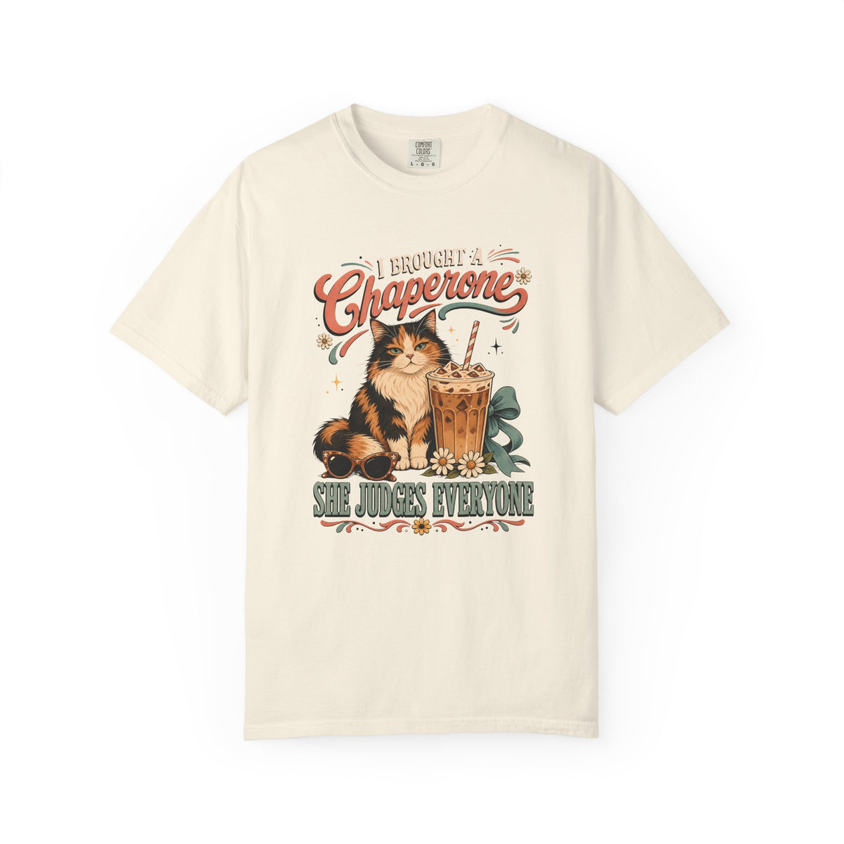 She Judges Everyone Cat T-Shirt — “I Brought a Chaperone” Vintage Graphic Tee