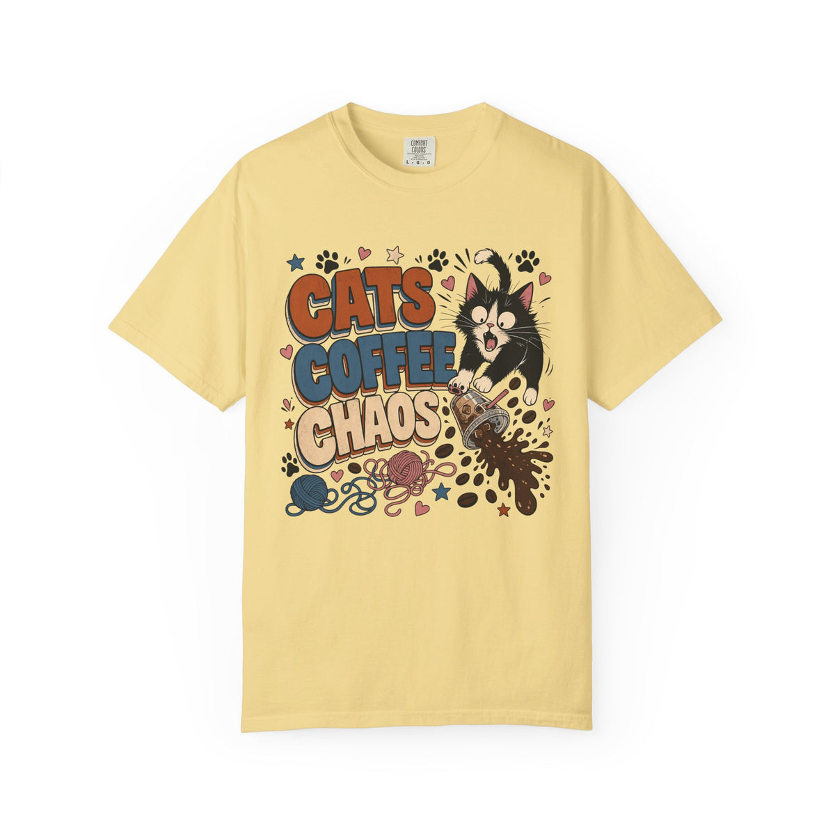 Cats Coffee Chaos Graphic T-Shirt