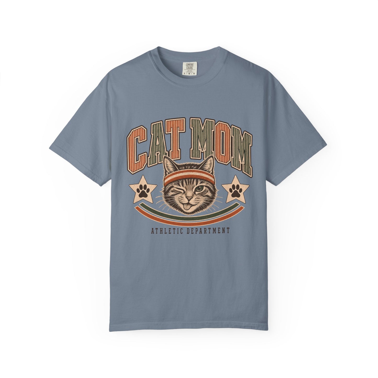 Cat Mom T-Shirt — Retro Athletic Cat Mom Tee