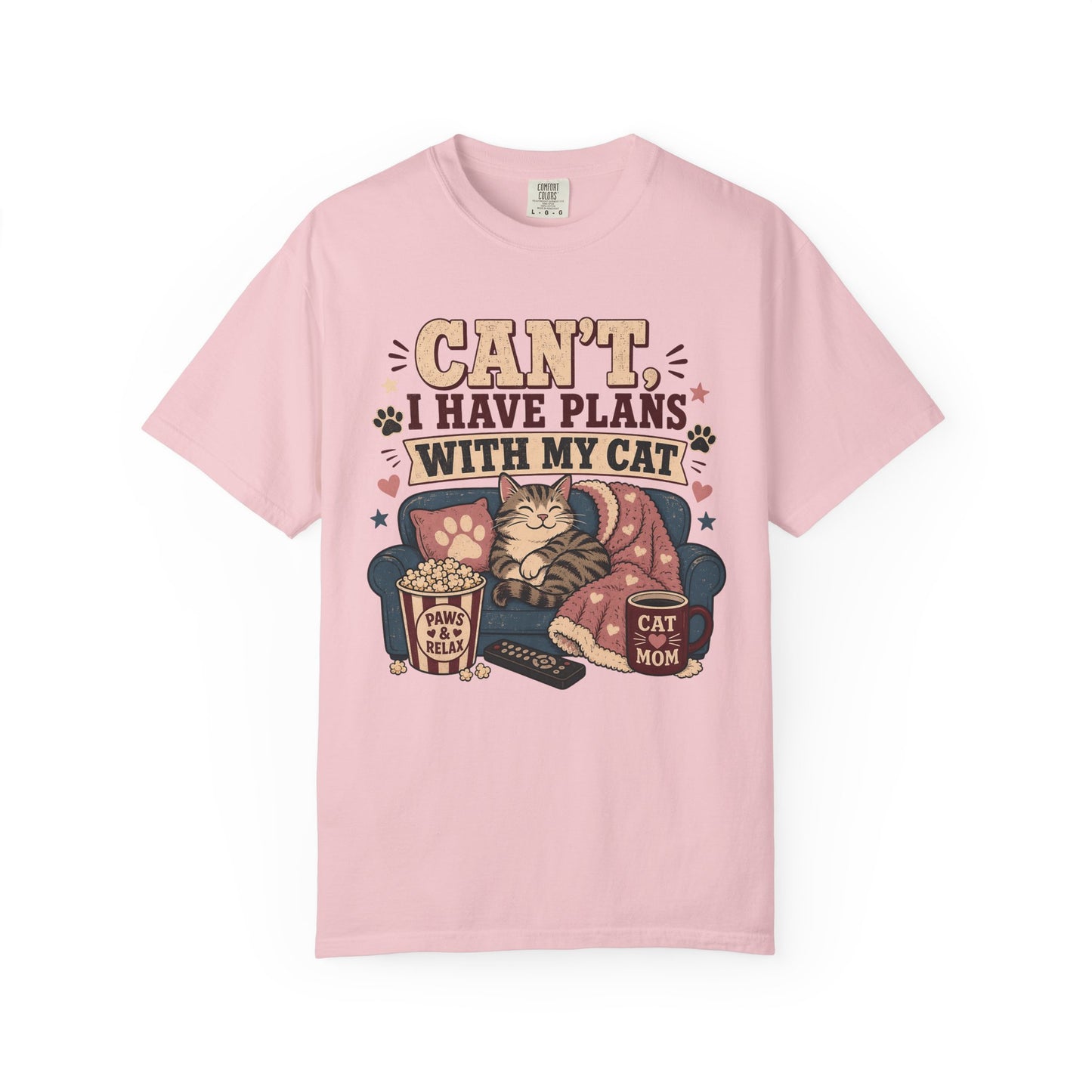 Cat Mom T‑Shirt — "Can't I Have Plans With My Cat" Graphic Tee
