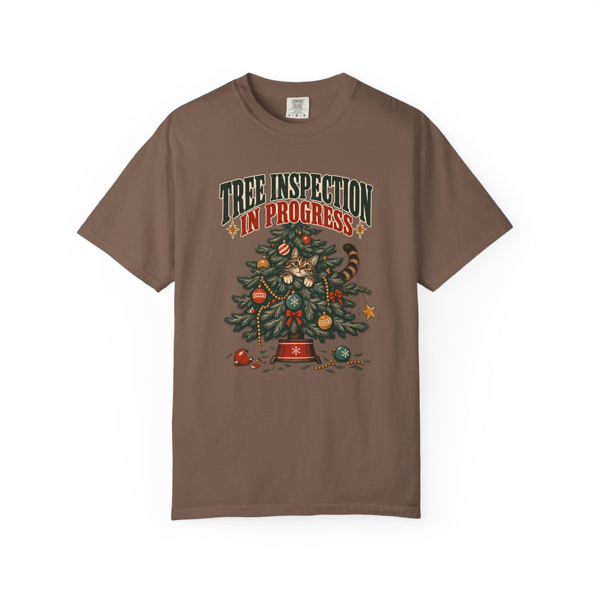 Tree Inspection In Progress T-Shirt — Funny Christmas Tree Inspector Tee