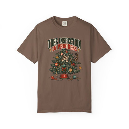 Tree Inspection In Progress T-Shirt — Funny Christmas Tree Inspector Tee