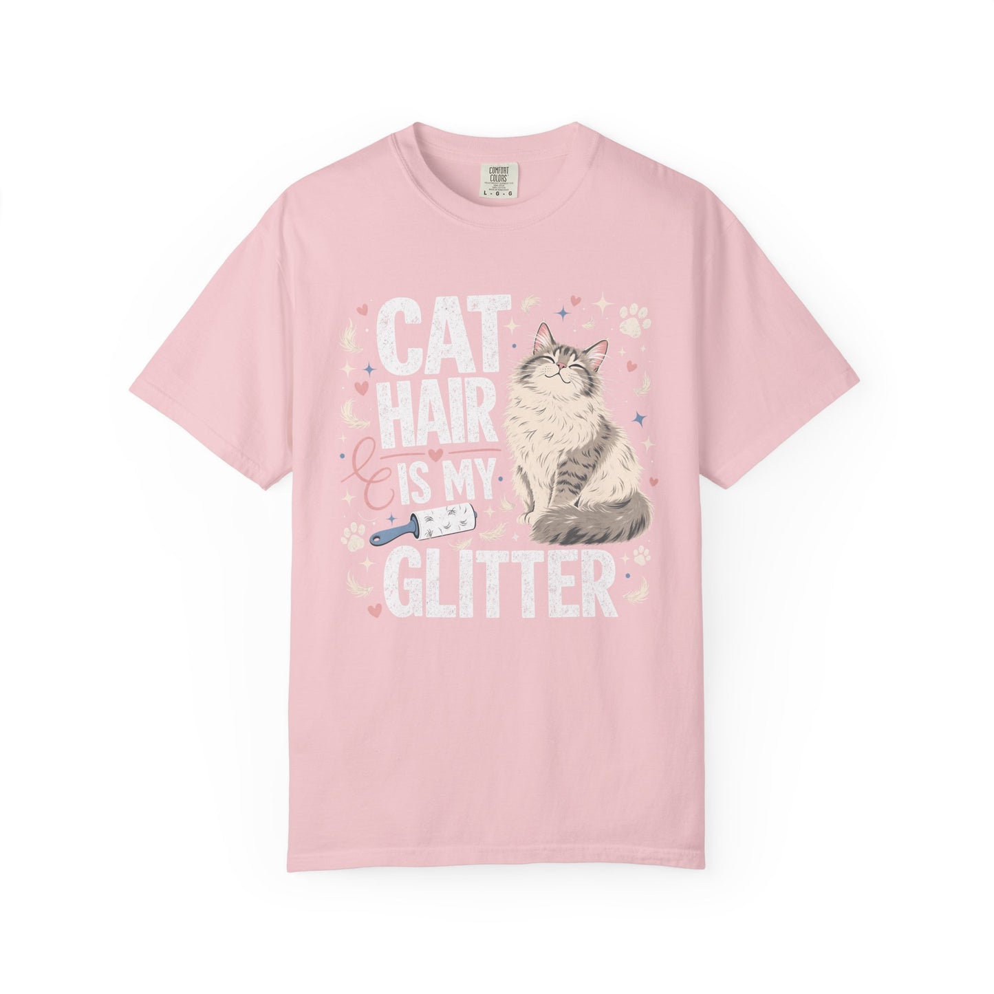 Cat Hair Is My Glitter T-Shirt — Cute Cat Lover Graphic Tee