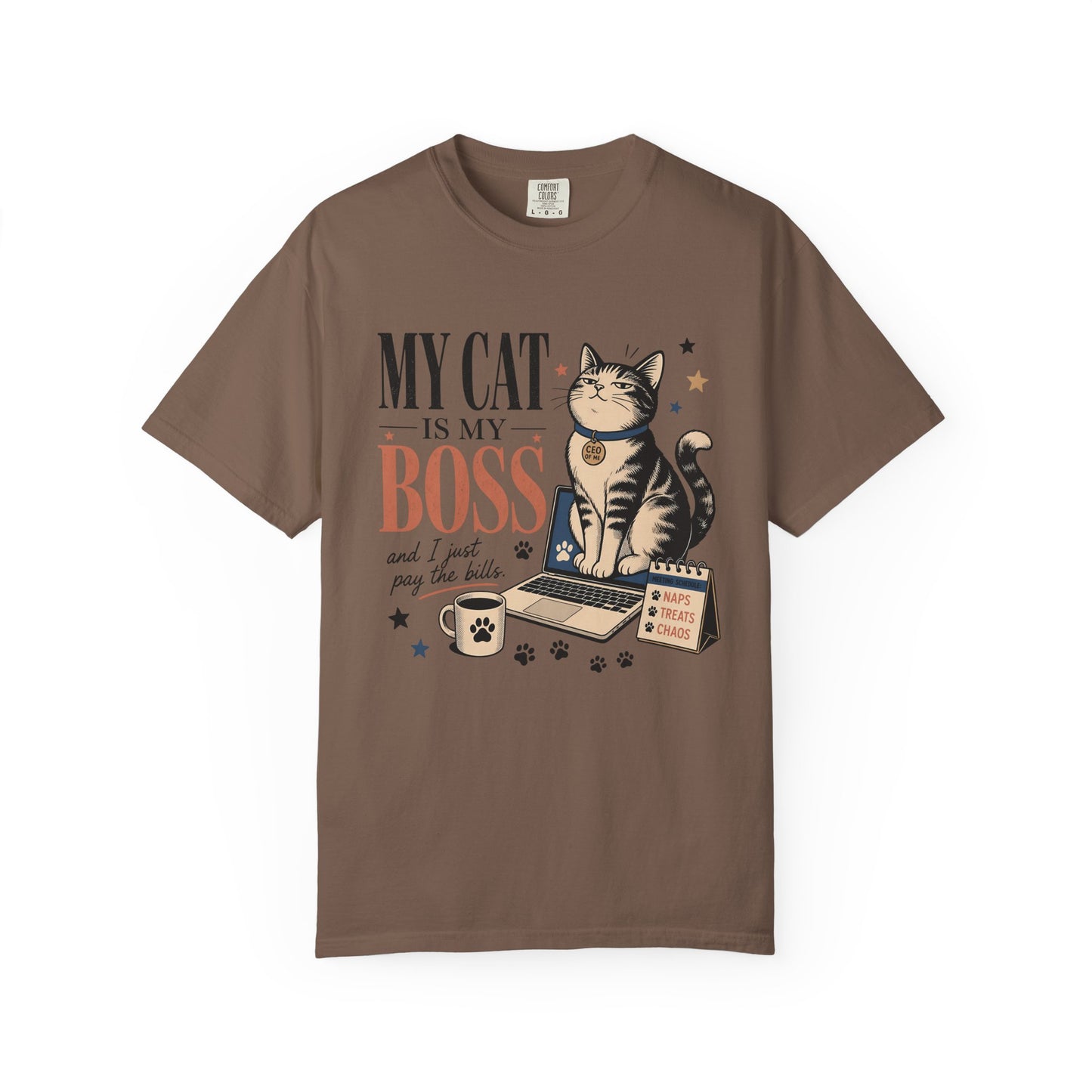 Cat Lover T-Shirt - “My Cat Is My Boss” Graphic Tee