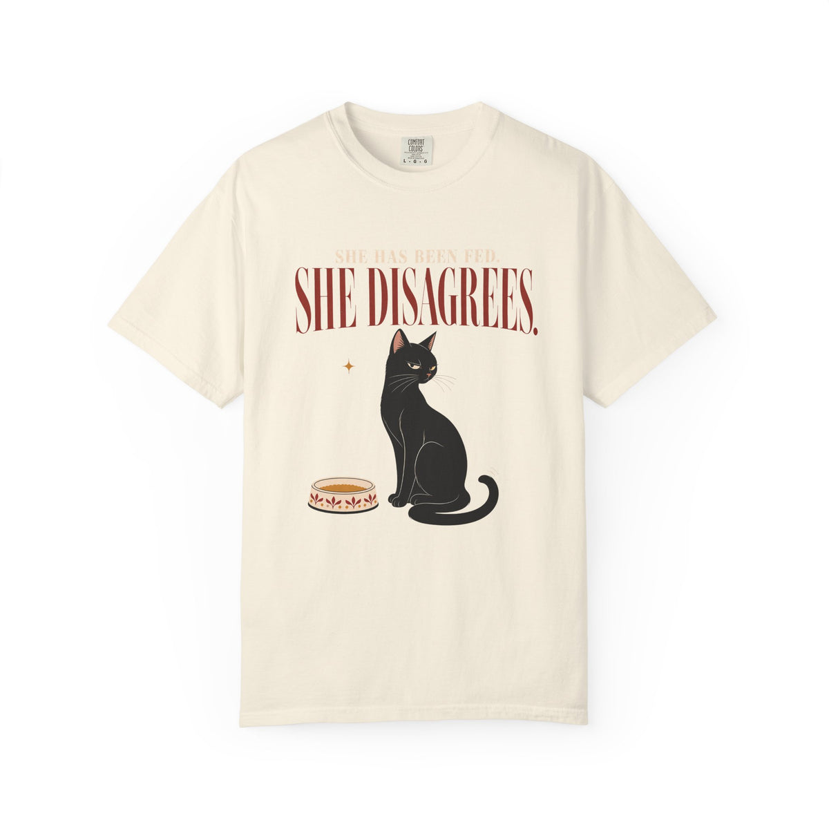 She Disagrees Cat T-Shirt — Vintage Black Cat Graphic Tee