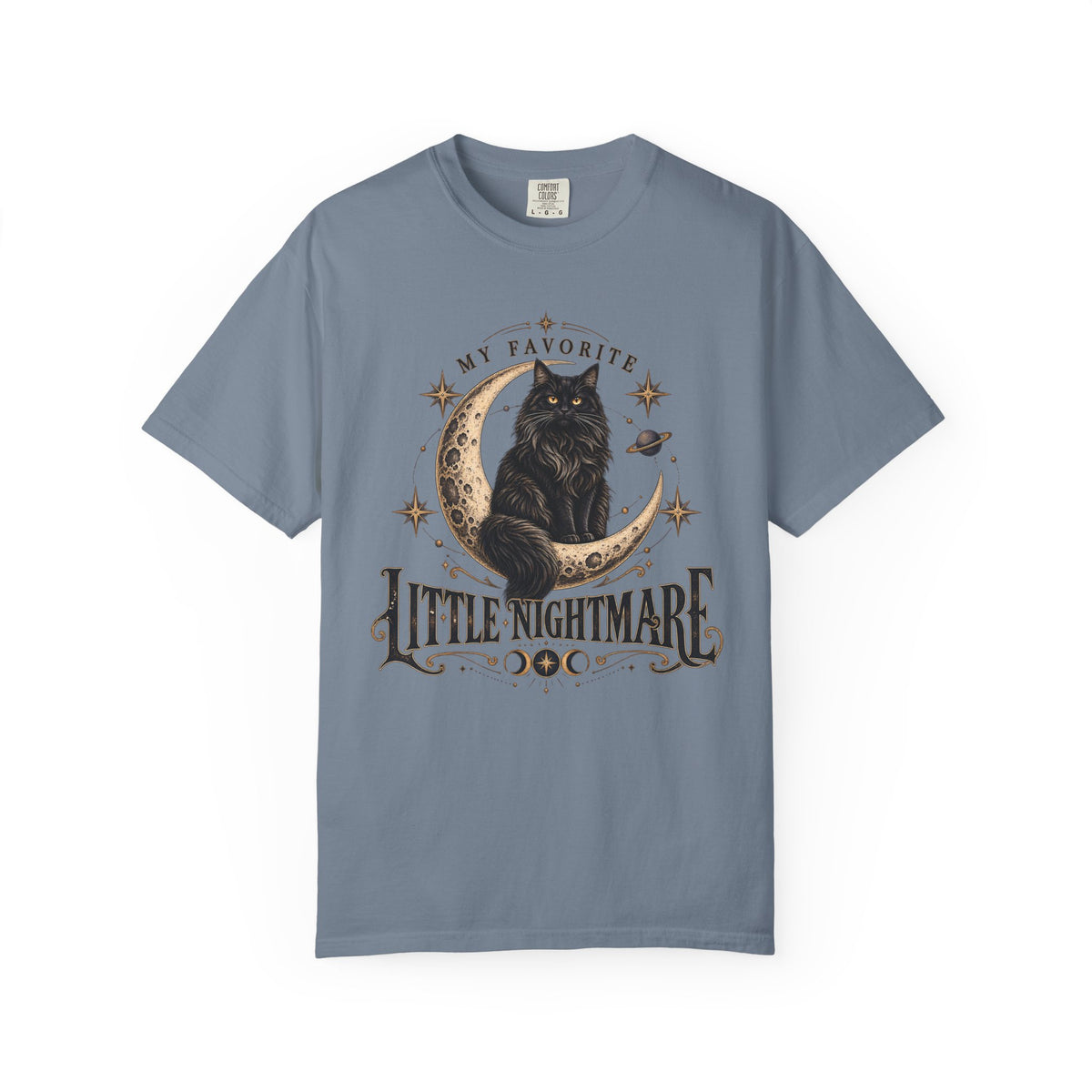 Little Nightmare Cat T-Shirt — "My Favorite Little Nightmare" Vintage Moon Graphic