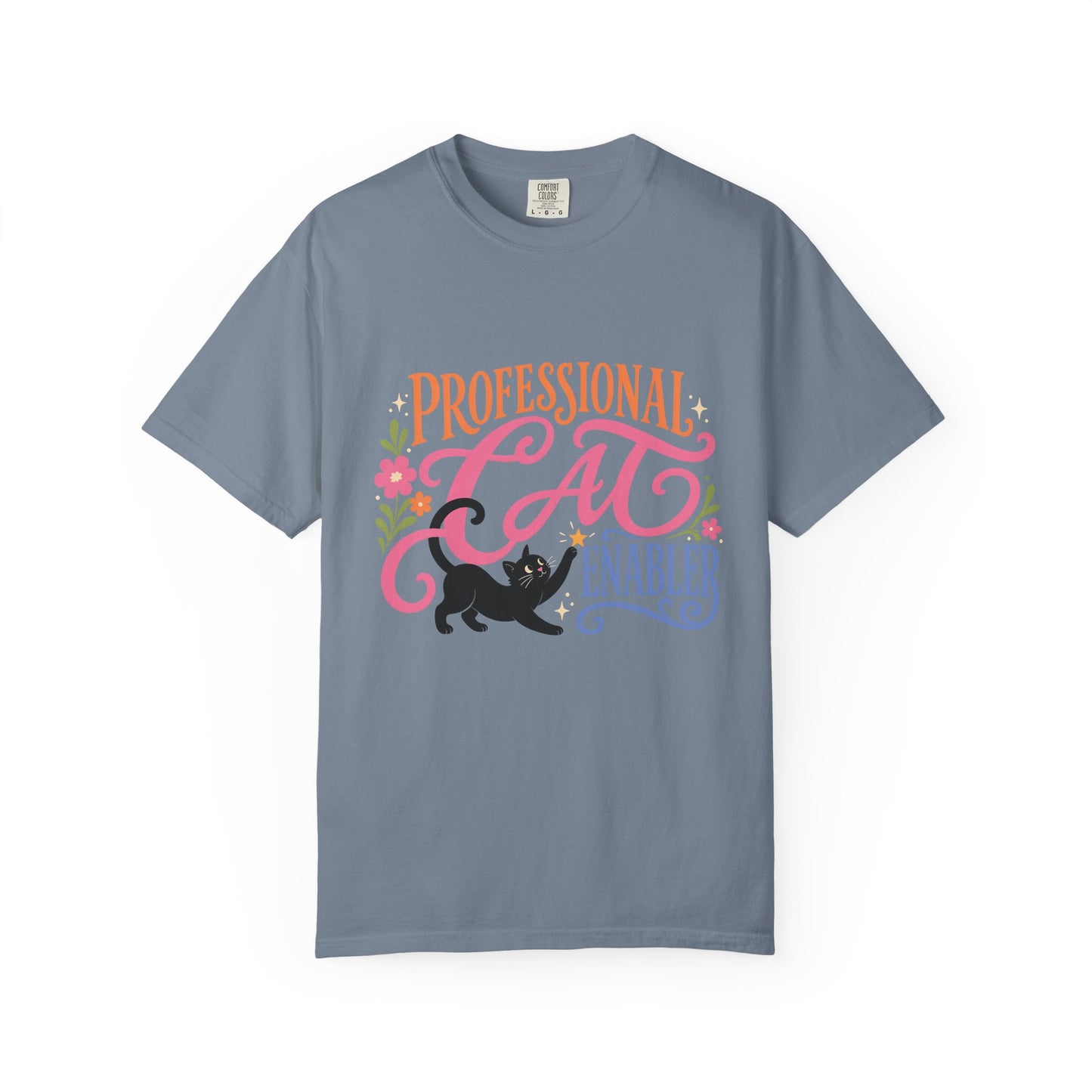 Professional Cat Enabler T-Shirt — Cute Floral Cat Lover Tee