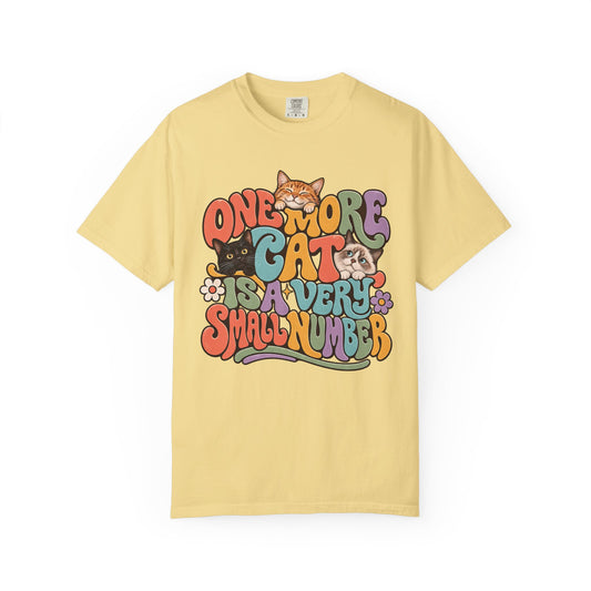 Retro 'One More Cat Is A Very Small Number' Cat T-Shirt