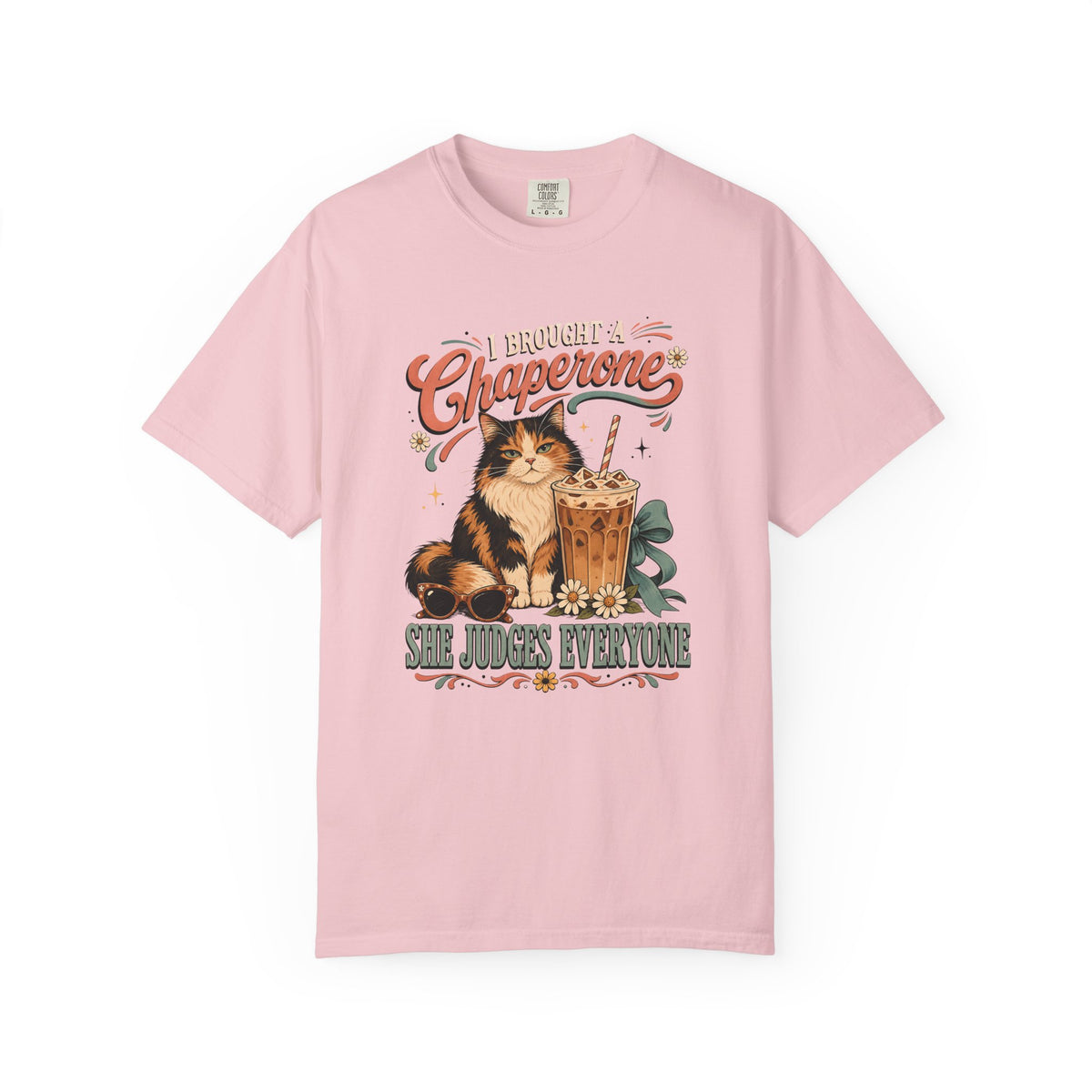 She Judges Everyone Cat T-Shirt — “I Brought a Chaperone” Vintage Graphic Tee