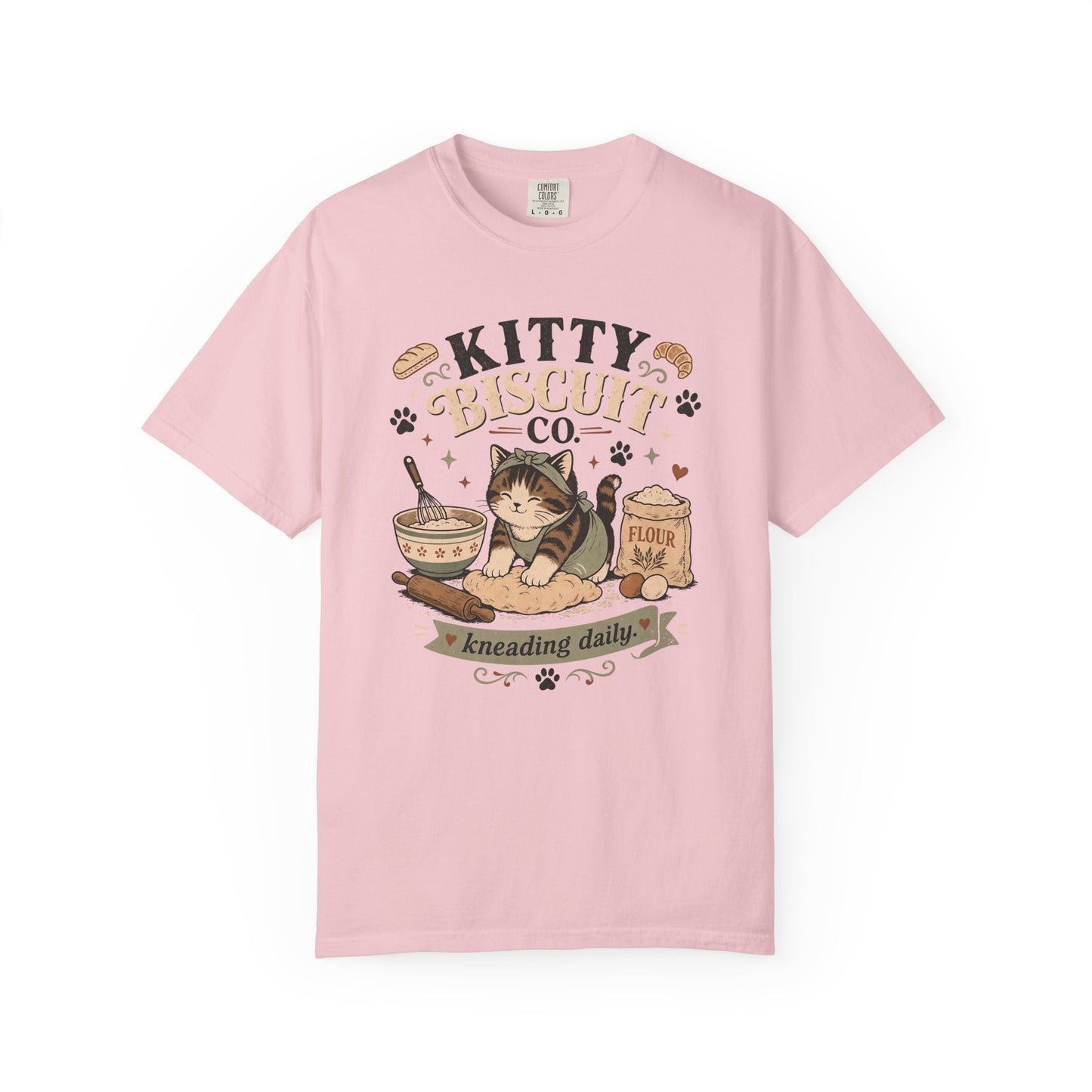 Kitty Biscuit Co. T-Shirt — Cute Cat Baking Graphic Tee