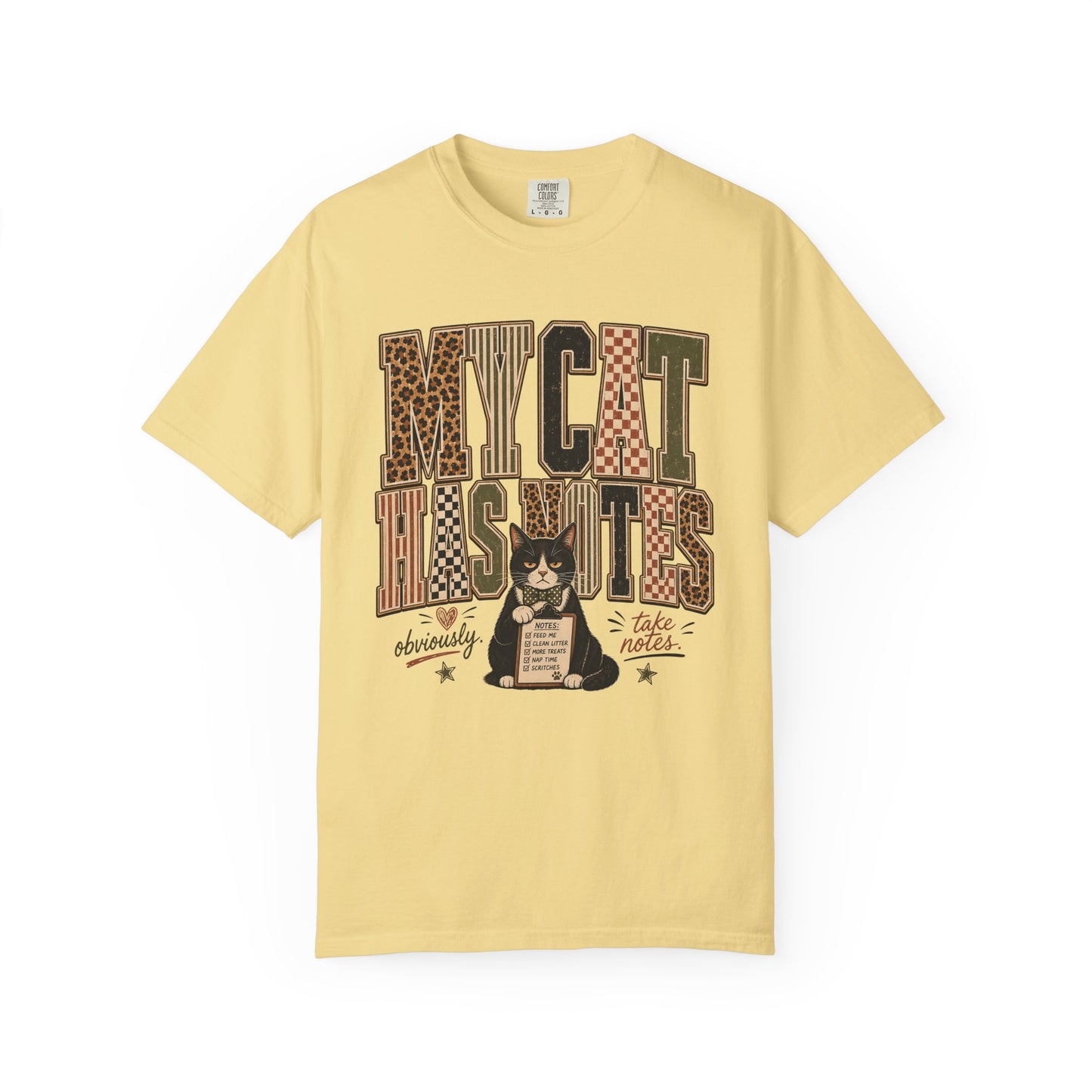 My Cat Has Notes T-Shirt — Vintage Cat Graphic Tee