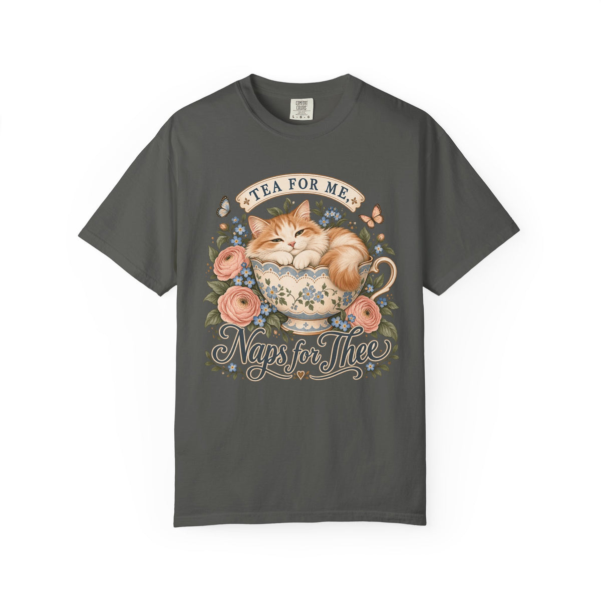 Naps for Thee Cat Tea Graphic T-Shirt