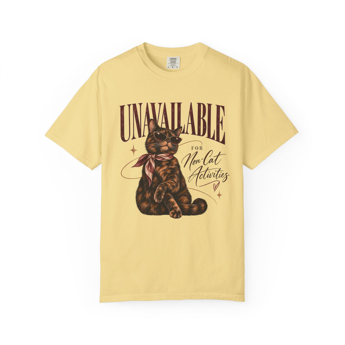 Unavailable for Non-Cat Activities T-Shirt — Cute Vintage Cat Graphic