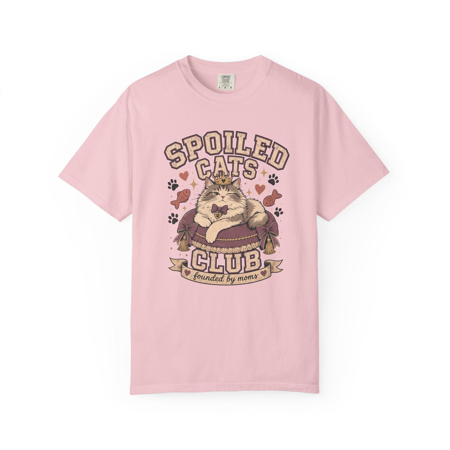 Spoiled Cats Club T-Shirt — "Founded by Moms" Vintage Cat Lover Tee