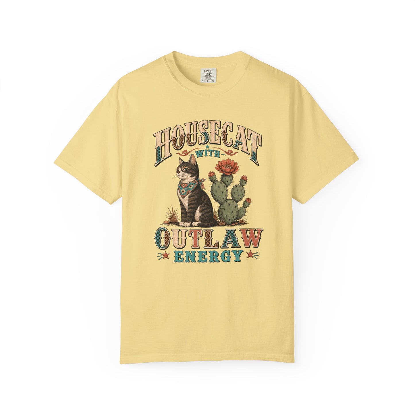 Housecat with Outlaw Energy T-Shirt