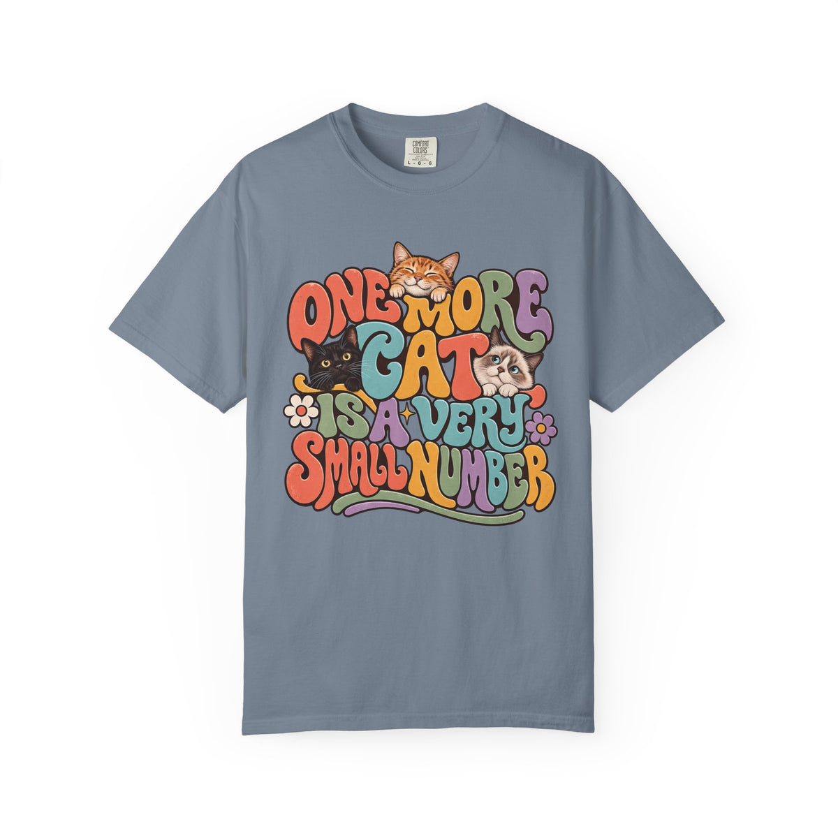Retro 'One More Cat Is A Very Small Number' Cat T-Shirt