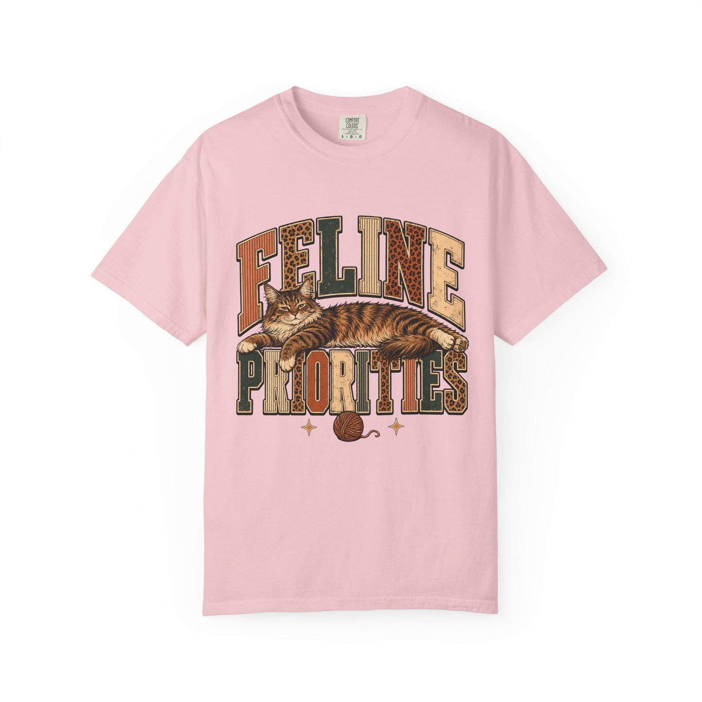 Feline Priorities T-Shirt — Vintage Cat Graphic Tee