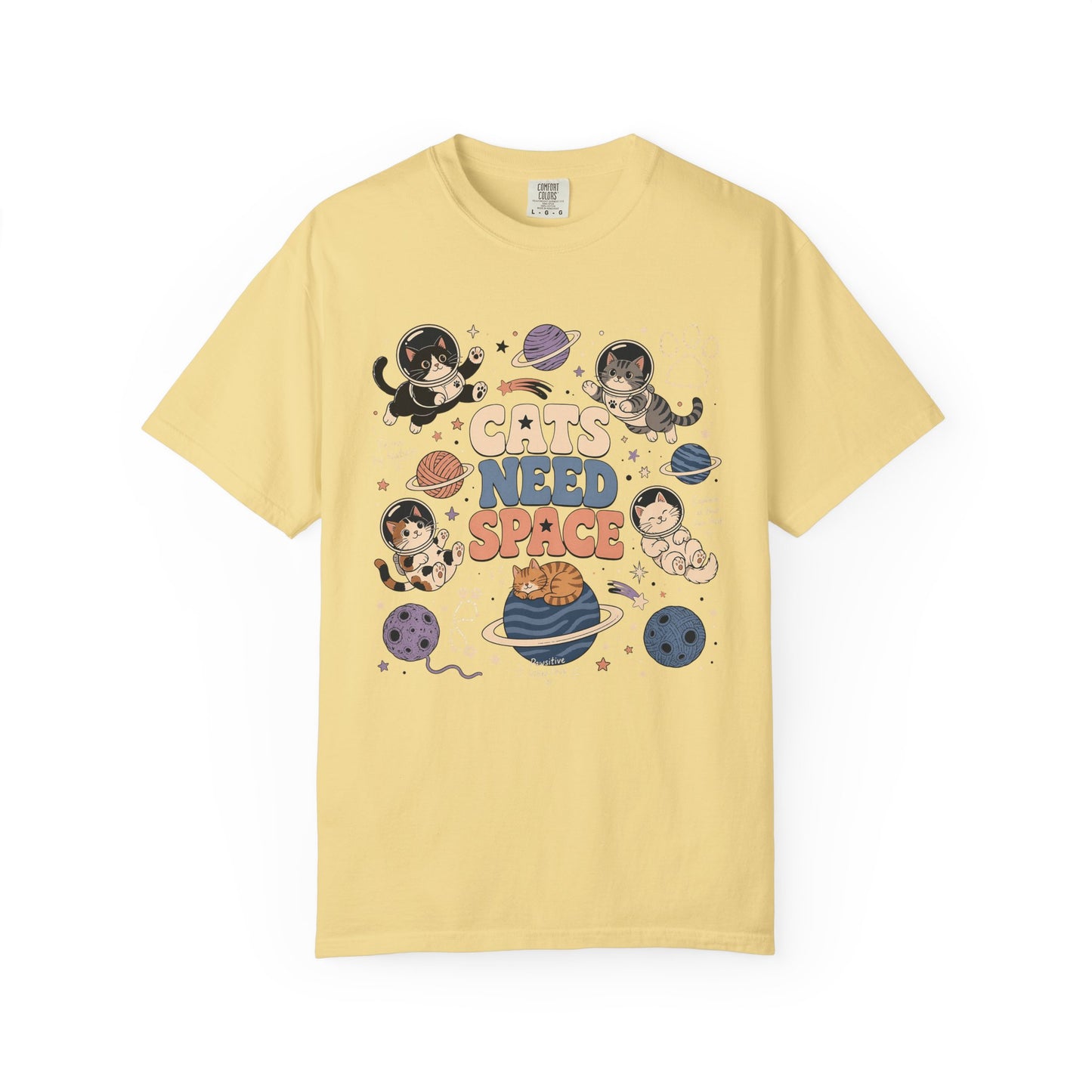 Cats Need Space T-Shirt — Cute Retro Space Cat Graphic Tee