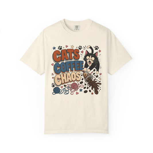 Cats Coffee Chaos Graphic T-Shirt