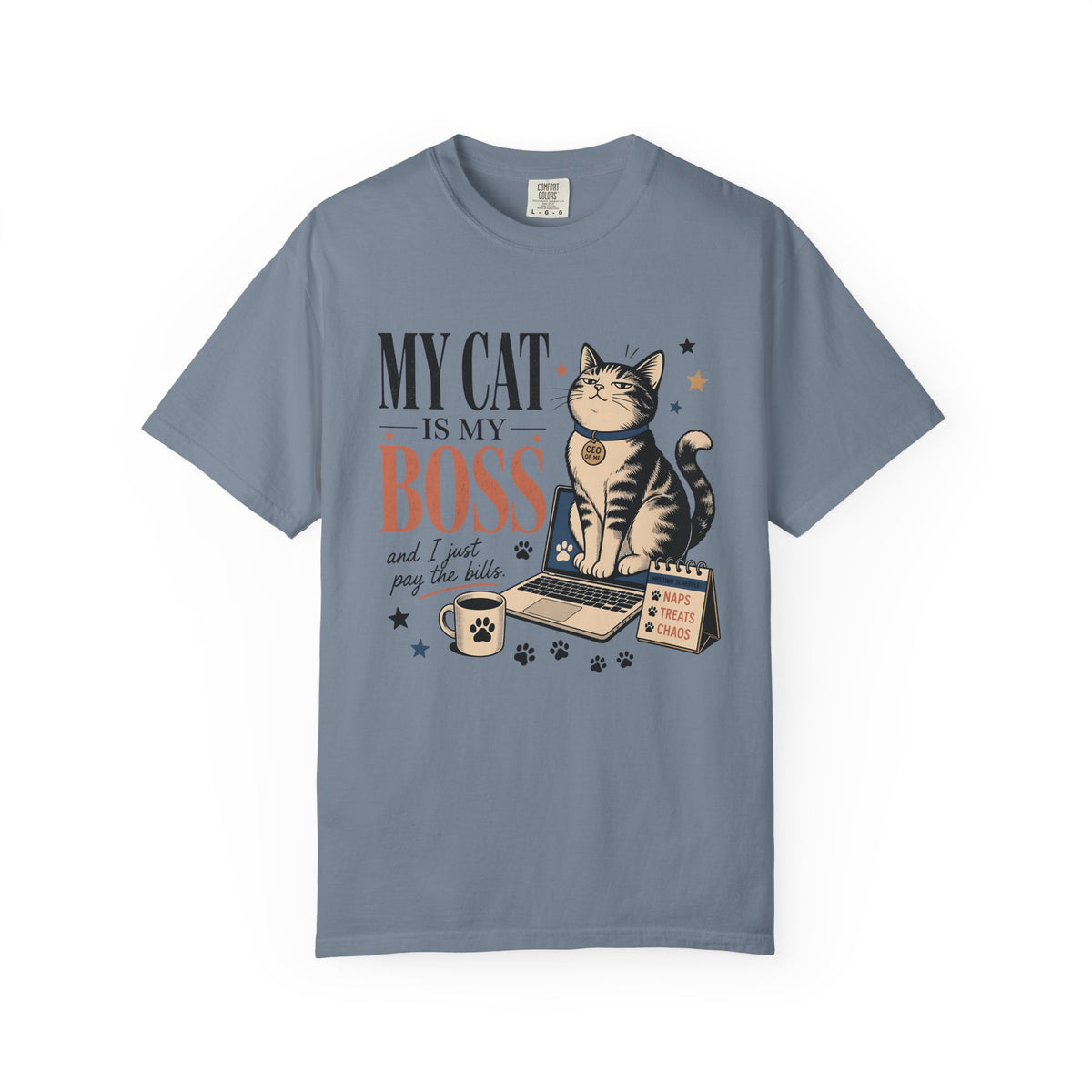 Cat Lover T-Shirt - “My Cat Is My Boss” Graphic Tee