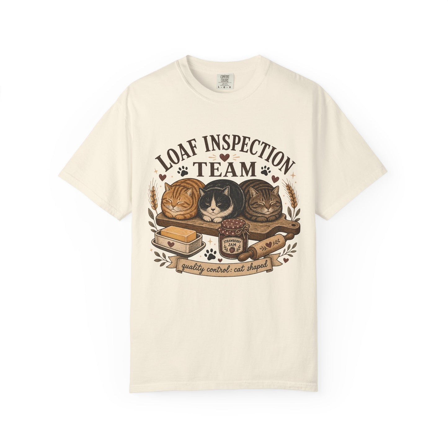 Loaf Inspection Team T-Shirt — Cute Cat Loaves Design