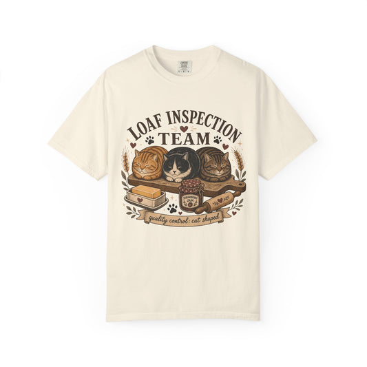 Loaf Inspection Team T-Shirt — Cute Cat Loaves Design