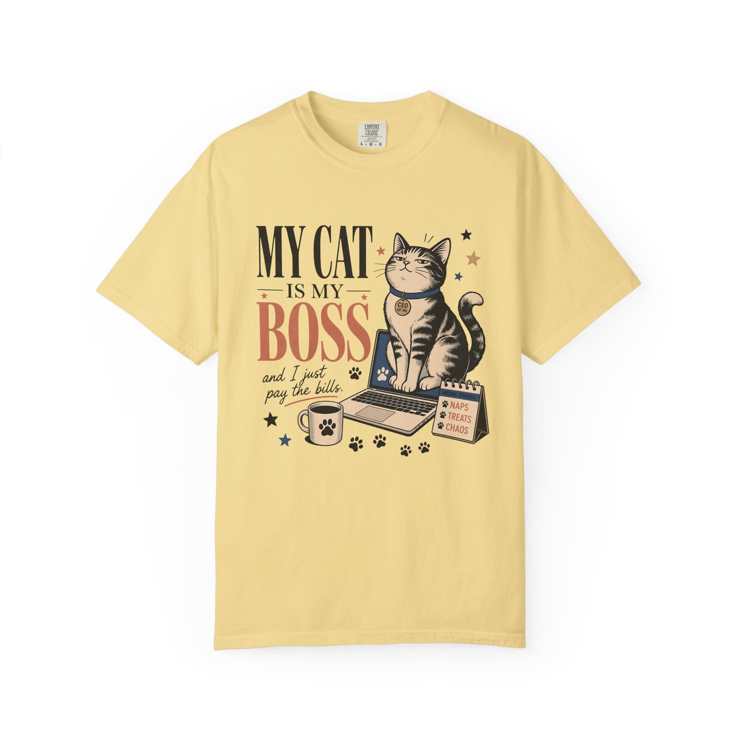 Cat Lover T-Shirt - “My Cat Is My Boss” Graphic Tee