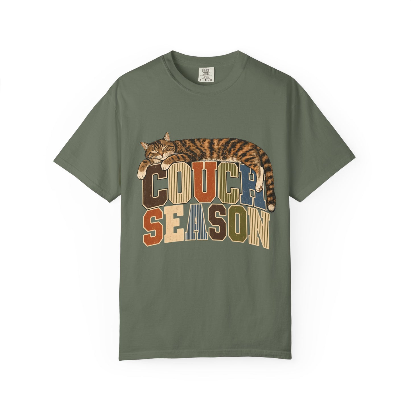 Couch Season T-Shirt — Cozy Cat Lounge Tee