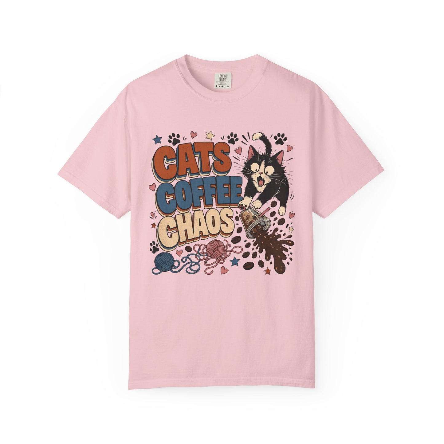 Cats Coffee Chaos Graphic T-Shirt