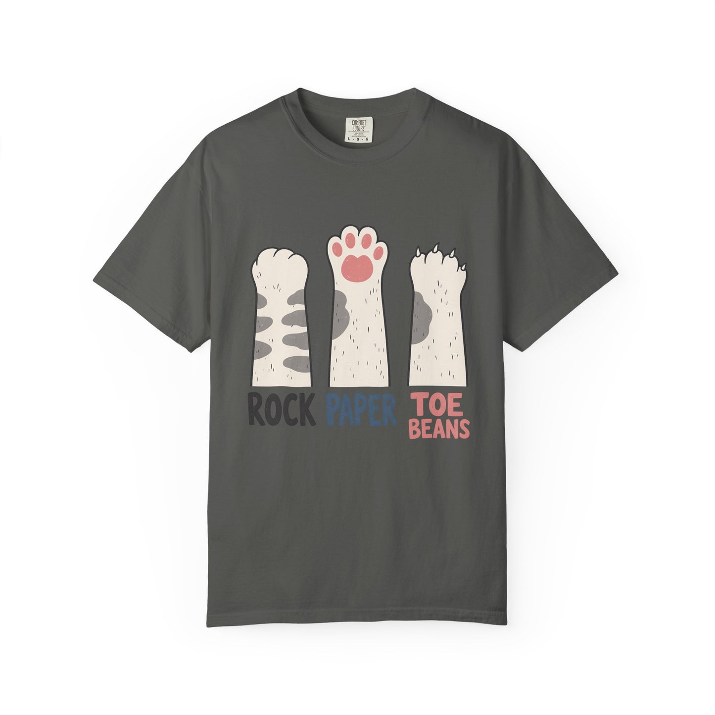 Cat 'Rock Paper Toe Beans' Graphic T-Shirt — Cute Cat Paw Humor Tee