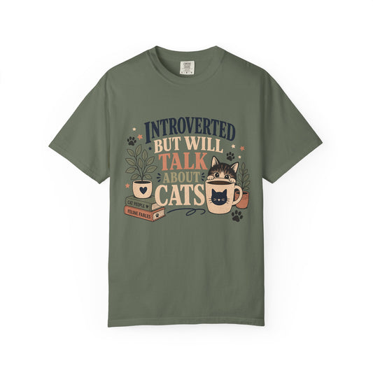 Introverted But Will Talk About Cats T-Shirt
