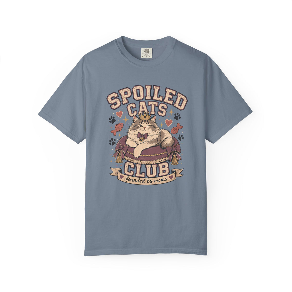 Spoiled Cats Club T-Shirt — "Founded by Moms" Vintage Cat Lover Tee