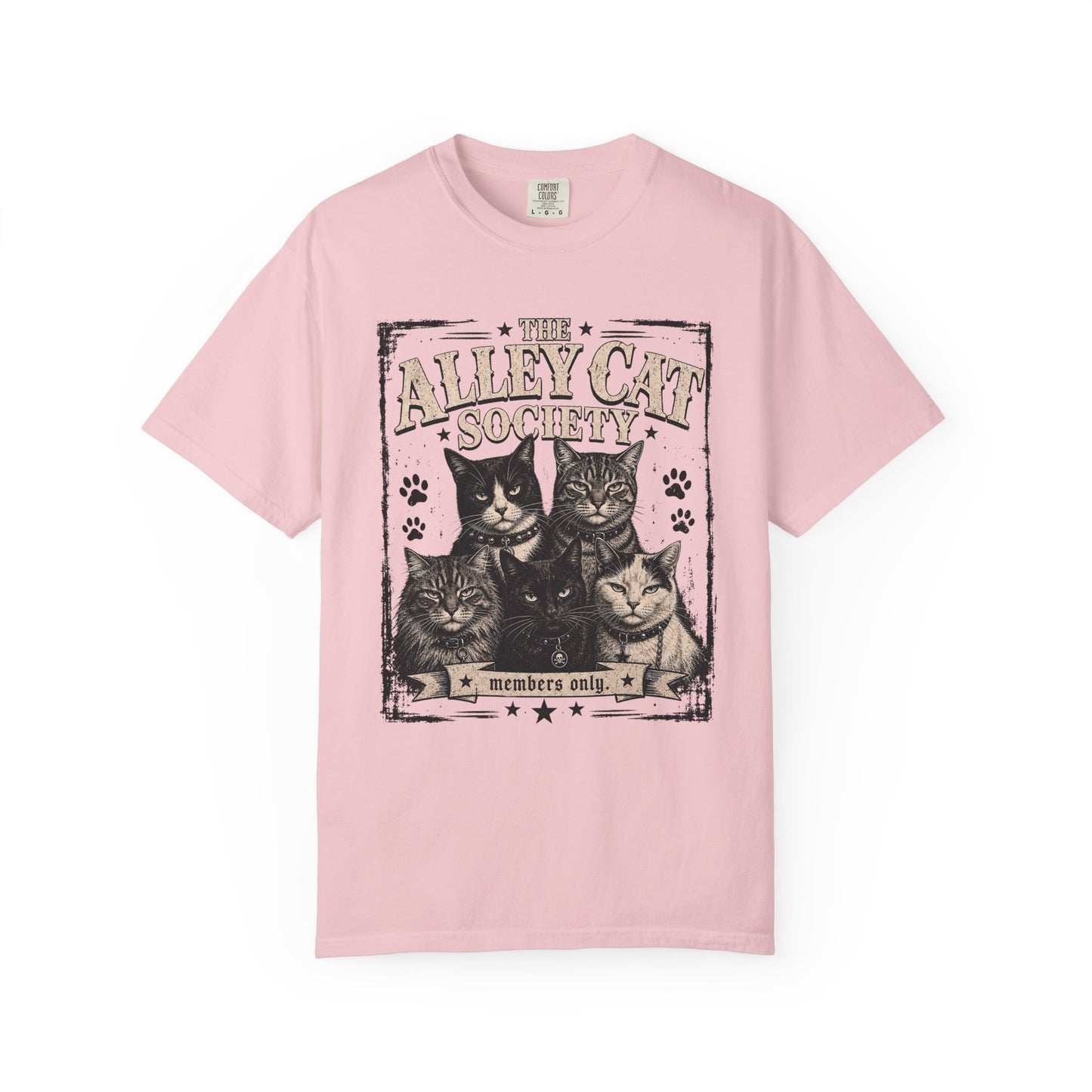 Alley Cat Society T-Shirt — Vintage 'Members Only' Cat Graphic Tee