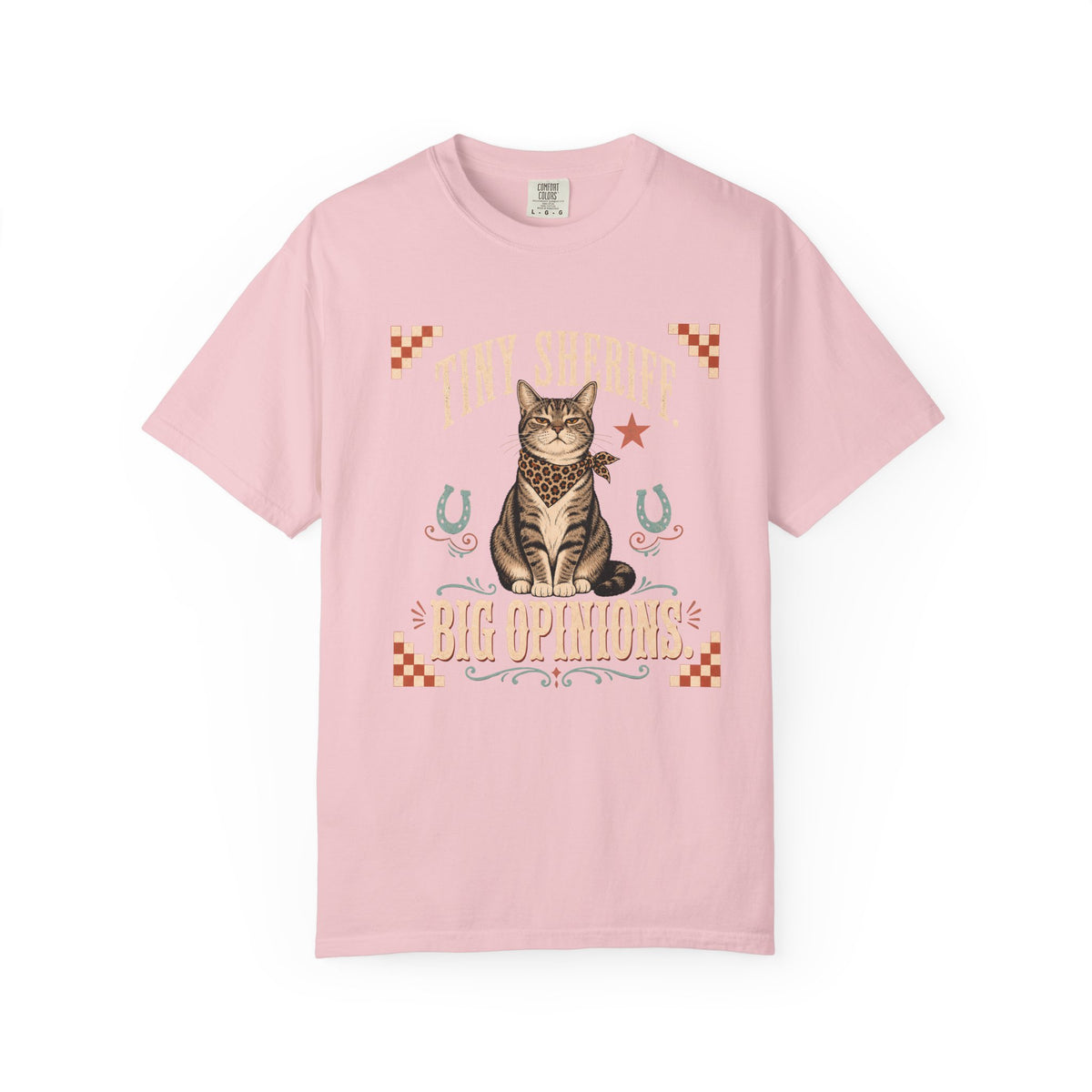 Cat Cowboy T‑Shirt – “Tiny Sheriff, Big Opinions” Graphic Tee