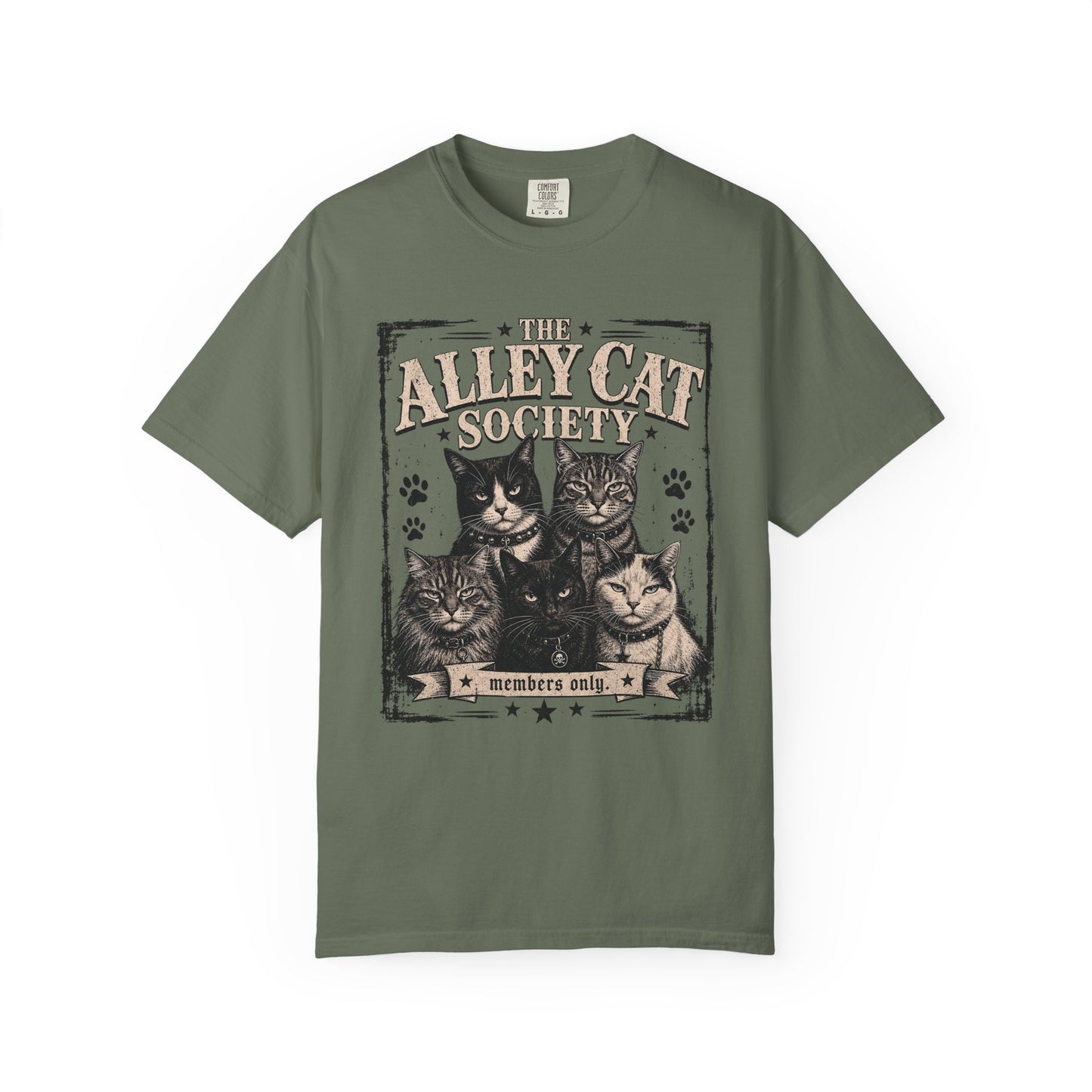 Alley Cat Society T-Shirt — Vintage 'Members Only' Cat Graphic Tee