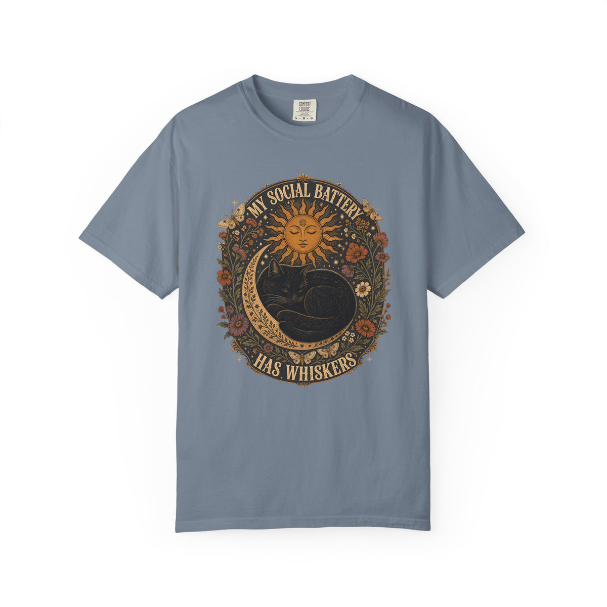 My Social Battery Has Whiskers Cat T-Shirt