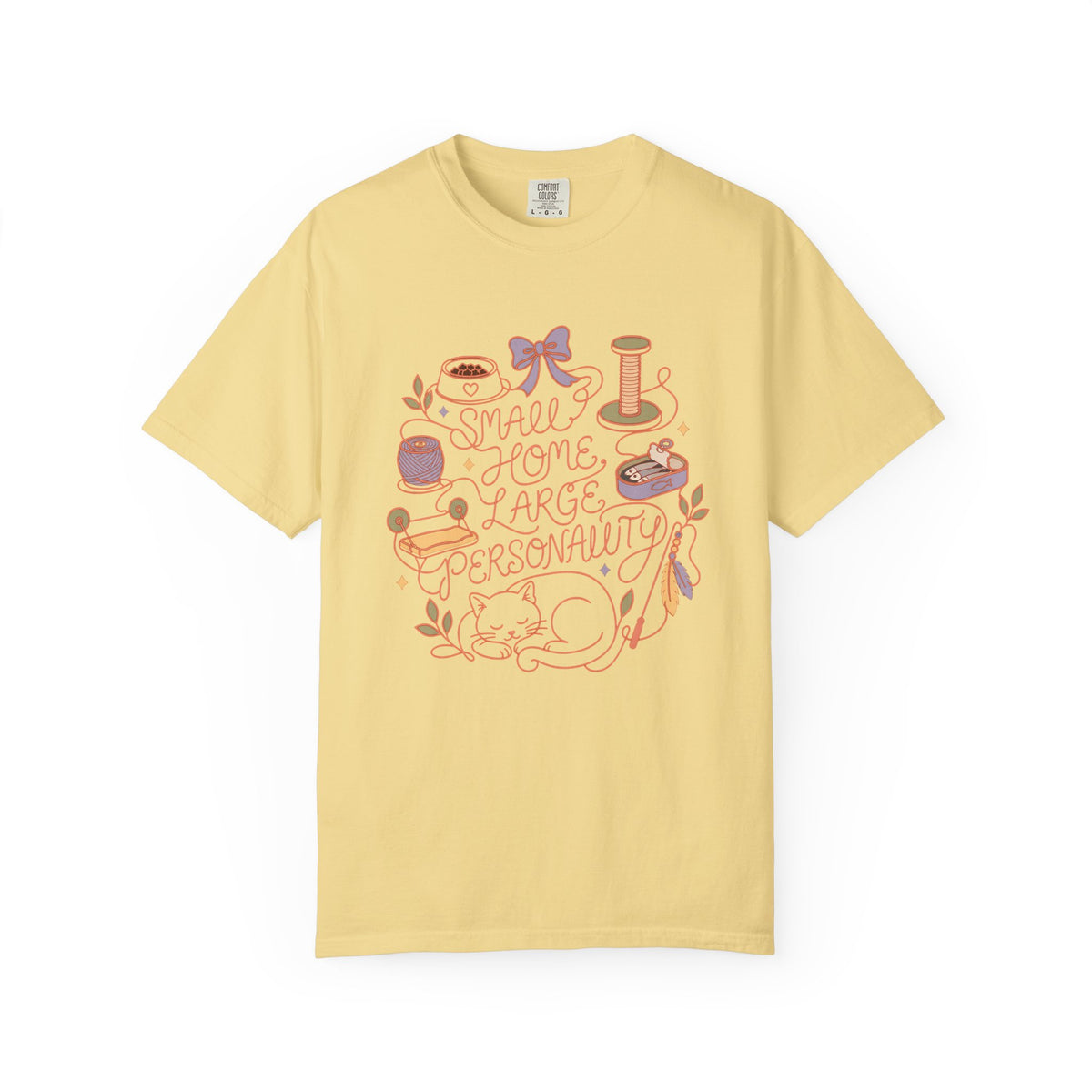 Cozy Craft Tee — "Small Home, Large Personality" Graphic T‑Shirt