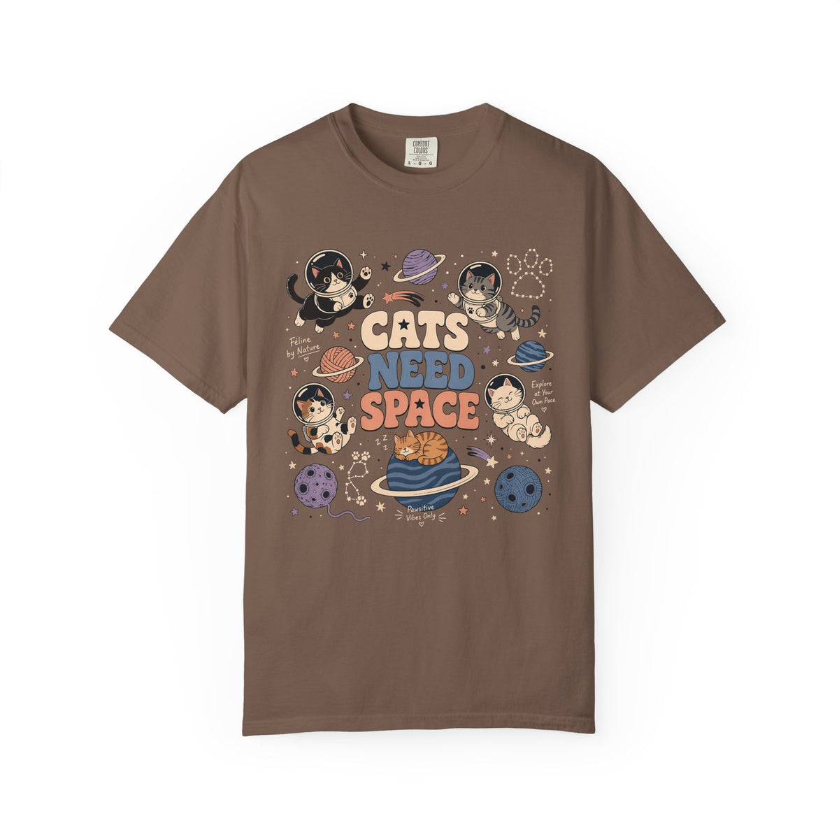 Cats Need Space T-Shirt — Cute Retro Space Cat Graphic Tee