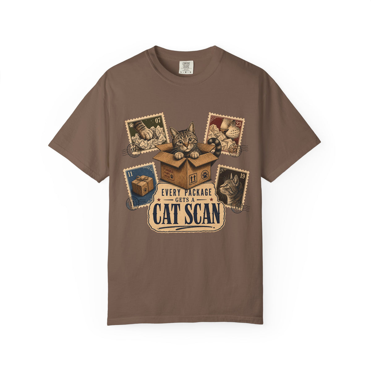 Cat Scan T-Shirt — Funny Kitten Package Vintage Graphic Tee
