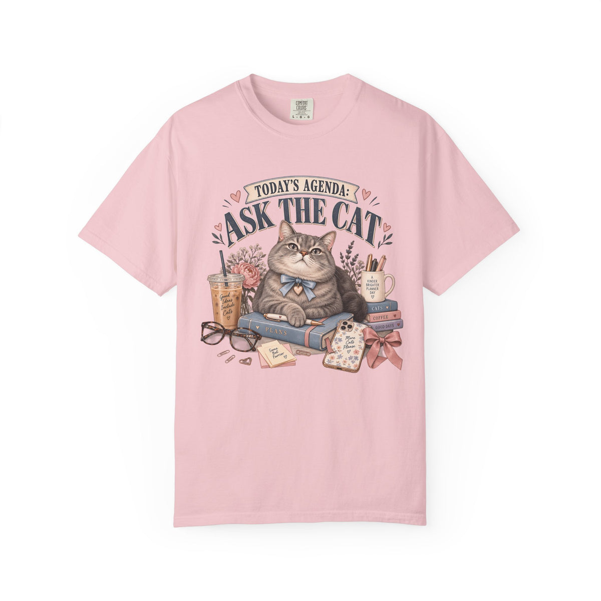 Ask the Cat T-Shirt — Cute Cozy Cat Graphic Tee for Cat Lovers