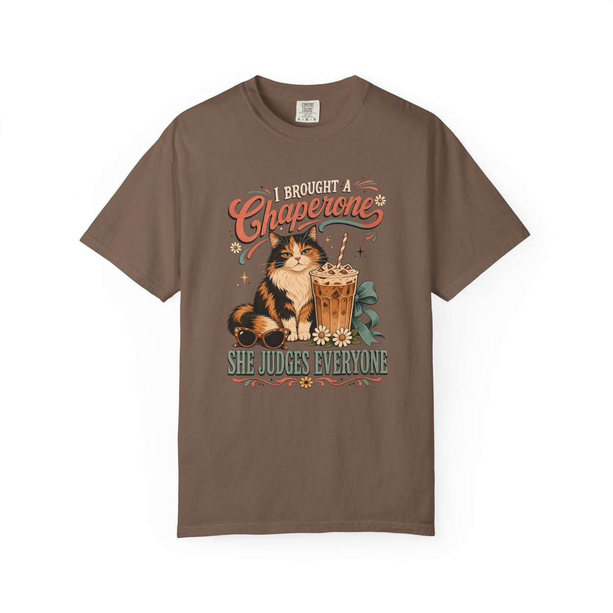 She Judges Everyone Cat T-Shirt — “I Brought a Chaperone” Vintage Graphic Tee