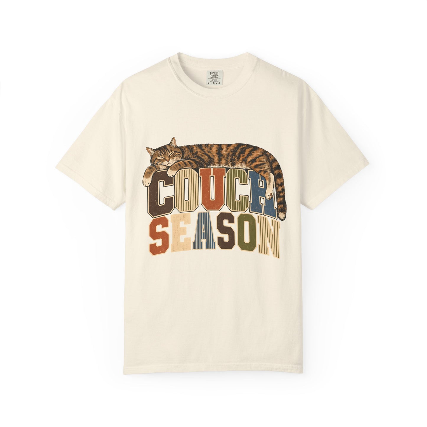 Couch Season T-Shirt — Cozy Cat Lounge Tee
