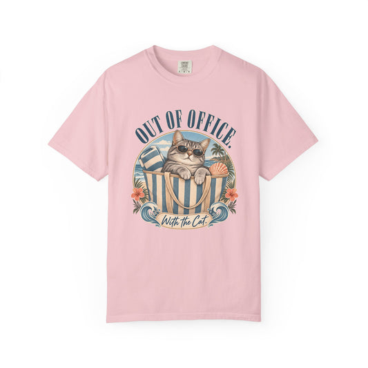 Out of Office With the Cat T-Shirt — Vintage Beach Cat Graphic Tee
