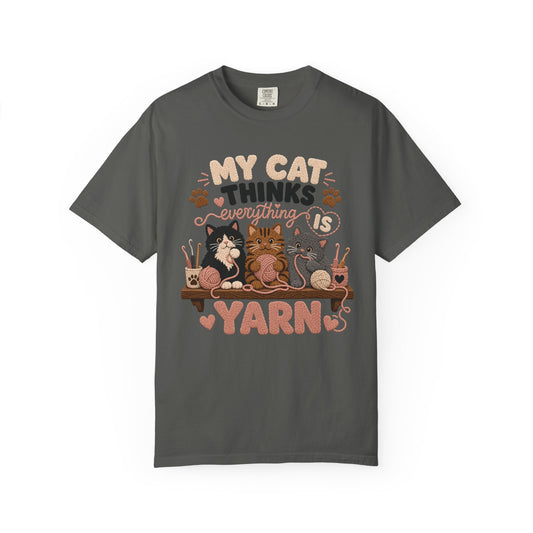 My Cat Thinks Everything Is Yarn T-Shirt