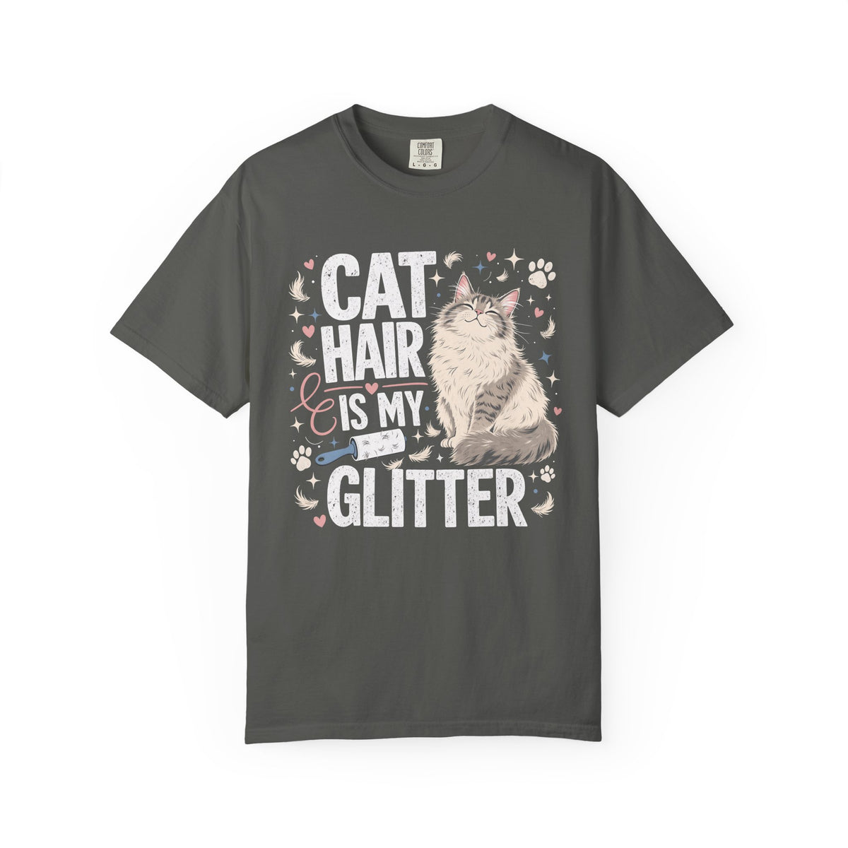 Cat Hair Is My Glitter T-Shirt — Cute Cat Lover Graphic Tee